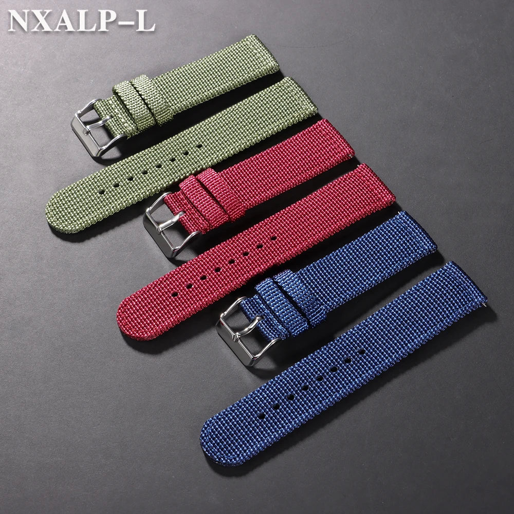 18mm 20mm 22mm 24mm Nylon Sport Watch Strap, Quick Release Woven Bracelet for Men and Women, Universal Military Sport Band