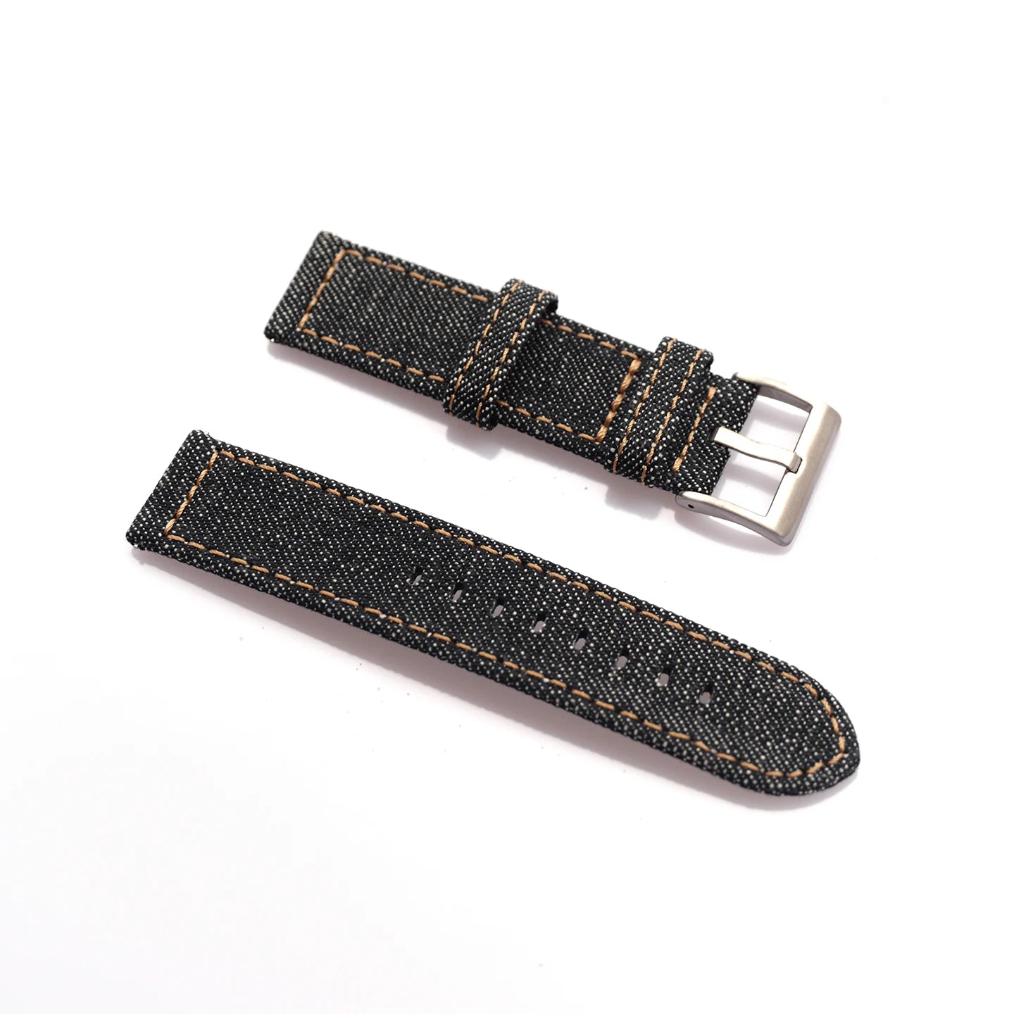 22mm Denim hommes bracelet de montre à dégagement rapide bleu vintage toile coton Jeans Denim bracelets de montre