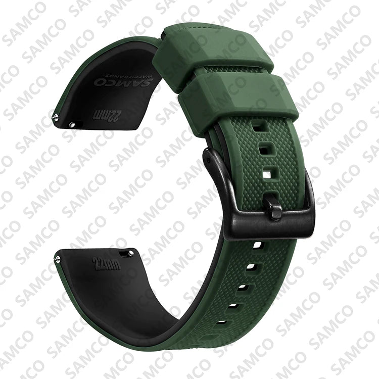Bracelet de montre en Silicone de qualité supérieure, 18mm 20mm 22mm, à dégagement rapide, en caoutchouc, de remplacement