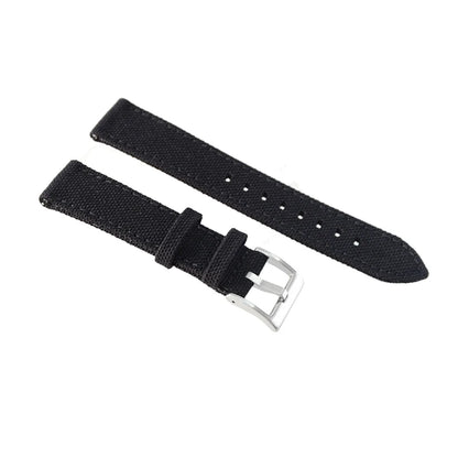 20mm 22mm Quick Release Canvas Watch Strap - Black Khaki