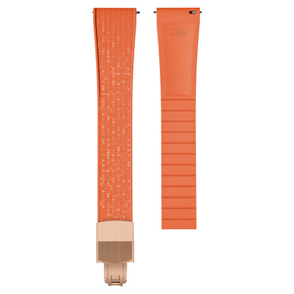 Cinturino per orologio in gomma di alta qualità - Fibbia argento, oro o nero