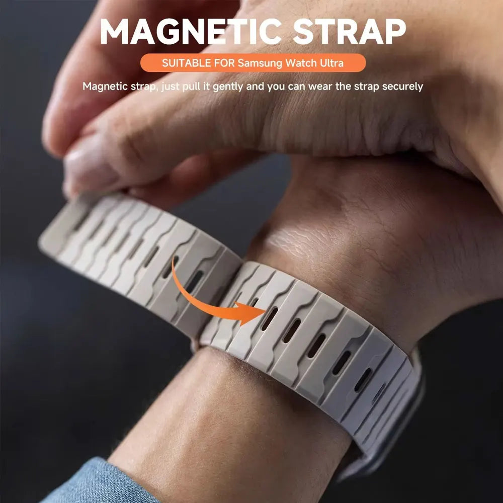 Bracelet magnétique bicolore pour Galaxy Watch 9/8 40/44mm 8Classic 46mm, bracelet sport pour Galaxy Watch Ultra 2 47mm
