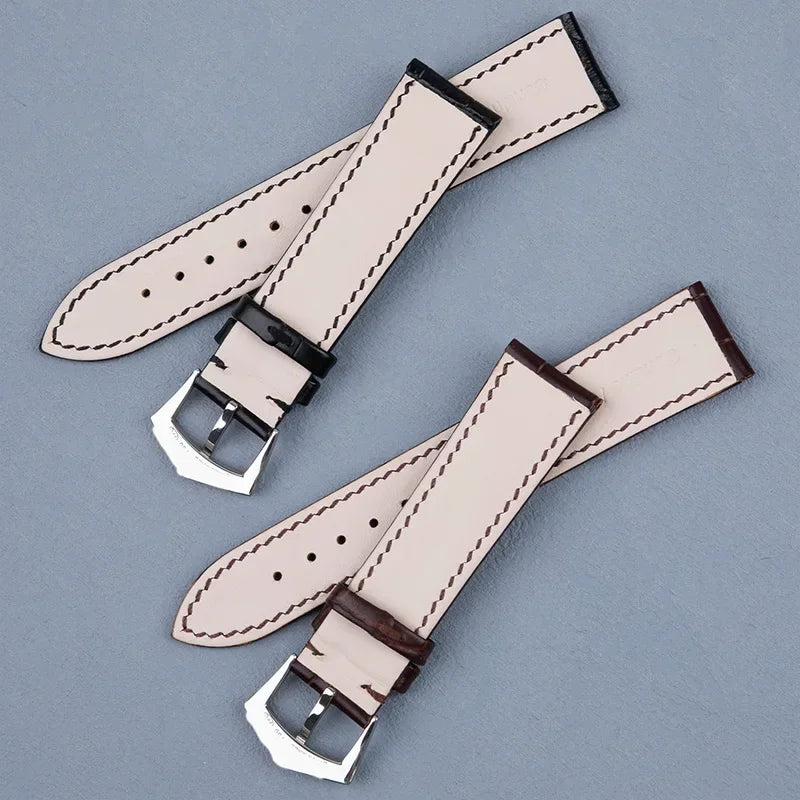 High Quality Leather Watch Strap for Patek Philippe, PP Pin Buckle, 19mm, 20mm, 21mm, 22mm, Crocodile Pattern for Men, 5146 5270