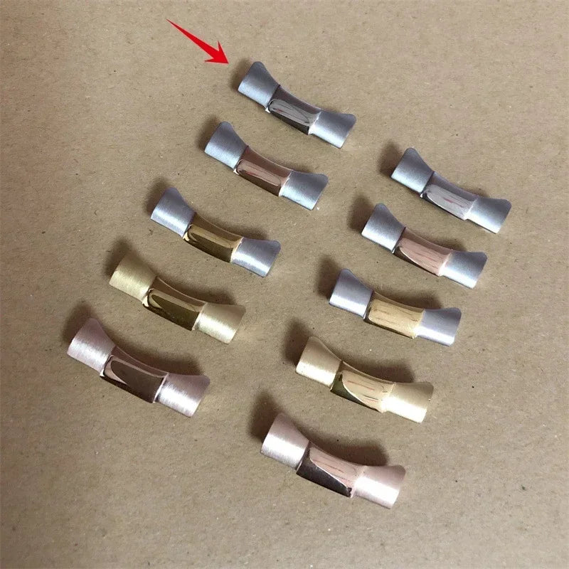 Datejust – Curved end link for Rolex bracelet, in rubber and leather, watch part, seamless connection, 21mm, 41mm