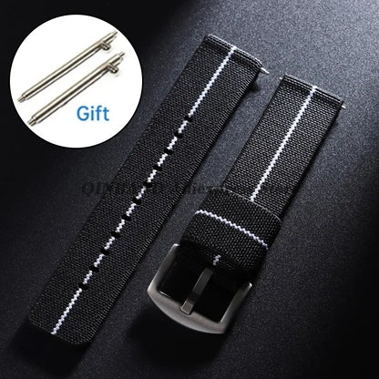 18mm 20mm 22mm 24mm Nylon Watch Strap, Woven Elastic Military Army Band, Quick Release Sport Bracelets, Soft Wrist Accessories