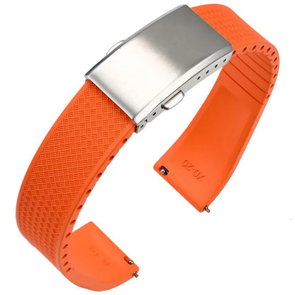 Bracelet montre Racing / Aviateur en caoutchouc Premium - Rapide, Boucle Déployante - A Découper