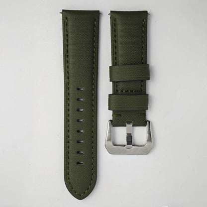 Bracelet de montre en toile et Nylon pour hommes, 22mm 24mm 26mm, pour Panerai LUMINOR DUE 1950 SUBMERSIBLE PAM bleu vert noir, en cuir de vache souple