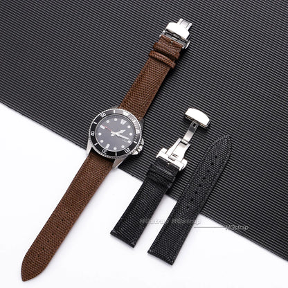 Cinturini per orologi in pelle di vitello, motivo lucertola, accessori per orologi 14 16 18 19 20 21 22mm, cinturino in pelle con chiusura a farfalla