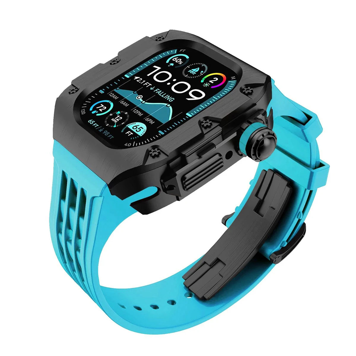 Luxury Mod Kit for Apple Watch Ultra 3 2 49mm, Titanium Alloy Strap for iWatch Series 11 10 9 8 7 6 SE 44mm 45mm