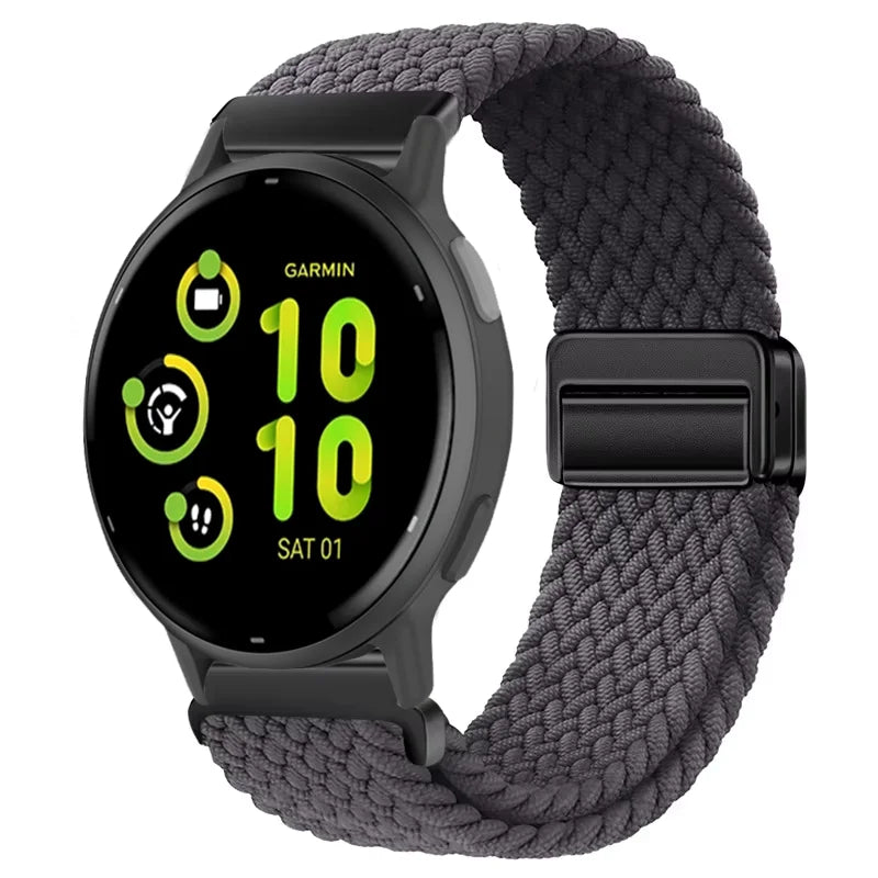 Bracelet magnétique en Nylon, 20mm 22mm, pour Garmin Forerunner 970 570 165 55 965 265/Venu 3, Bracelet de sport Garmin Active 6 5 Correa