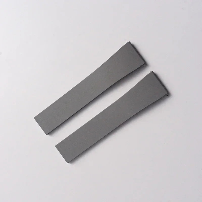 Nuovo design CTS Cinturino per orologio in gomma fluorocarbonica da 18 mm, 20 mm, 22 mm, 21 mm con fibbia a farfalla a sgancio rapido, cinturino in FKM da tagliare su misura