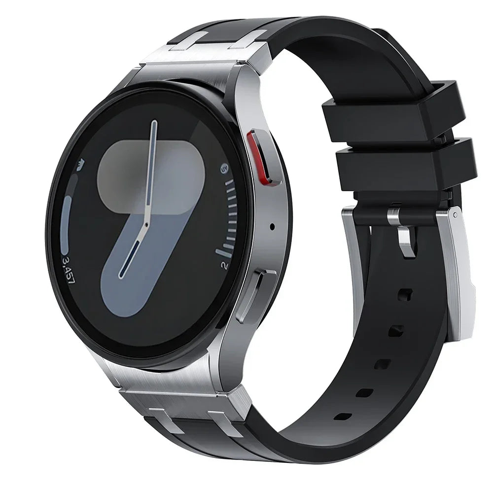 Bracelet de sport en silicone sans interstice pour hommes, compatible Samsung Galaxy Watch 7 40mm 44mm, 6 4 Classic 46 47mm, 42 43mm, 5 Pro 45mm