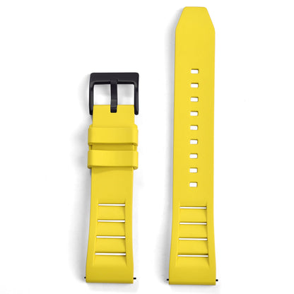 Bracelet de montre en caoutchouc FKM 20mm 22mm, souple, étanche, pour Huawei, Samsung, Seiko, Omega, avec attache rapide