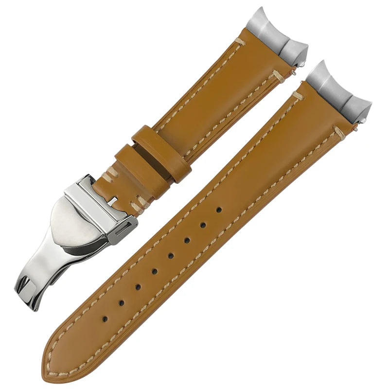 Cinturino per orologio in pelle bovina con estremità curve in metallo da 22 mm a sgancio rapido per Tudor 41 mm Black Bay GMT Vintage, cinturino per orologio fatto a mano da uomo