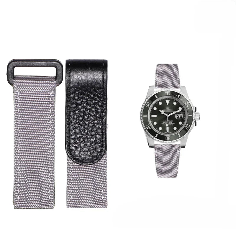 Hochwertiges Nylon-Uhrenarmband für Tudor/Omega/Rolex Daytona Water Ghost, aus Nylon-Canvas, 20 mm