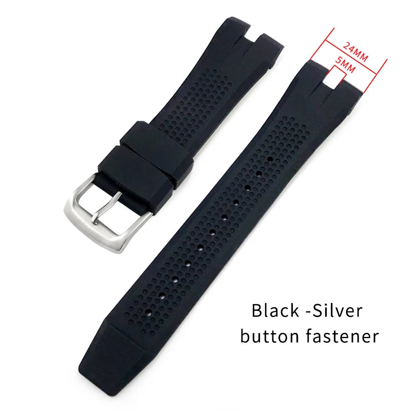 Bracelet de montre en caoutchouc et silicone de haute qualité, 24mm, pour CITIZEN AW1475 1476 1477 CA4154 4155 4156 4278, bracelet de montre de sport durable pour hommes