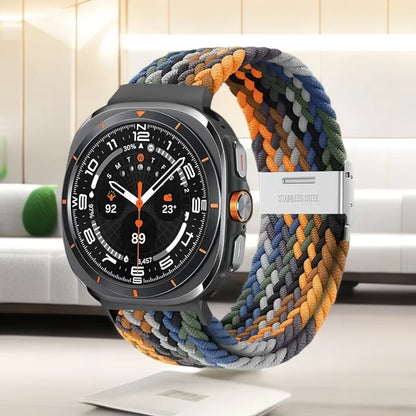 1 pezzo cinturino intrecciato elastico in Nylon per Samsung Galaxy Watch 8 Classic 46mm/Ultra 47MM fibbia in metallo per Samsung Galaxy Watch8