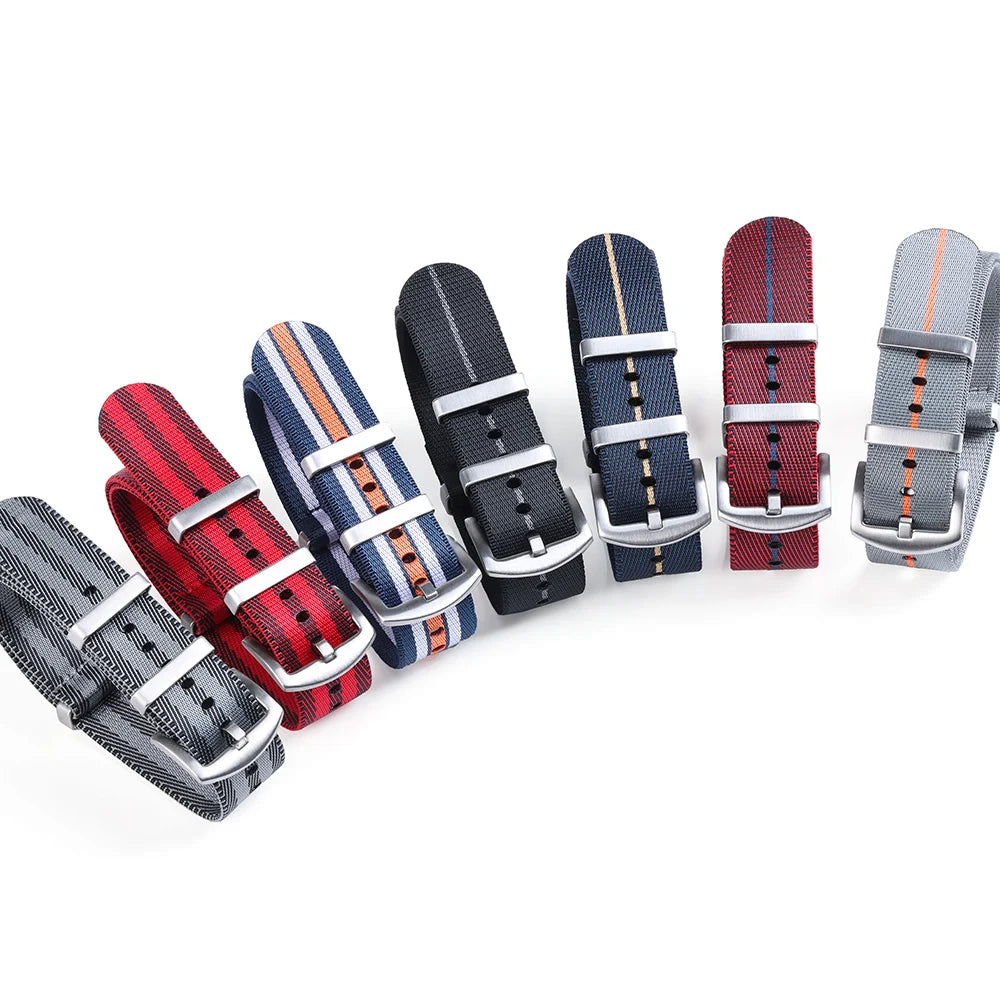 High-Quality Nylon Watch Strap, 18/20/22mm, High Density, Green, Military, Casual, Outdoor, Army, Replacement Strap