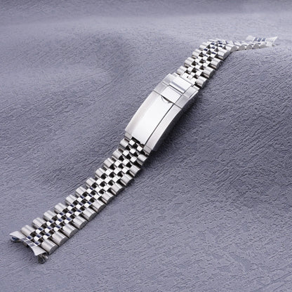 Bracciale orologio 19mm argento oro, anse ricurve, maglie cave a vite, solido, stile Jubilee, per Seiko 5 SNXS73 75 7SNXS80 SNXS81 SNXF05 SNXG47