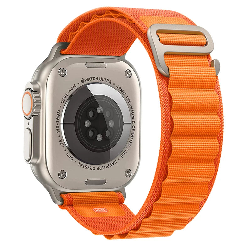 Bracelet à boucle alpine pour Apple watch Ultra 3 2 bandes 49mm 45mm 44mm 40mm 41mm 46mm 42mm Bracelet iWatch série 11 10 SE 9 8 7 6 5 4