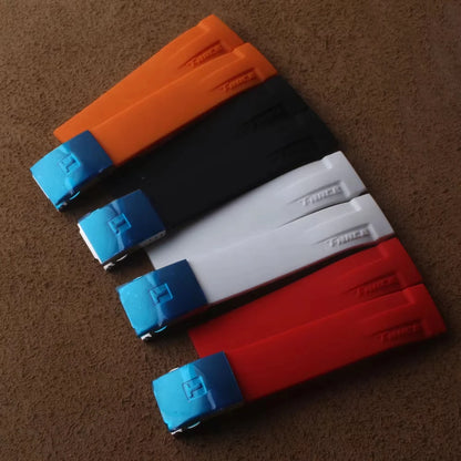 Cinturino per orologio Tissot Trace 048, in gomma e silicone, 20 mm, accessori per orologi, chiusura pieghevole, deployante, chiusura argentata per uomo e donna