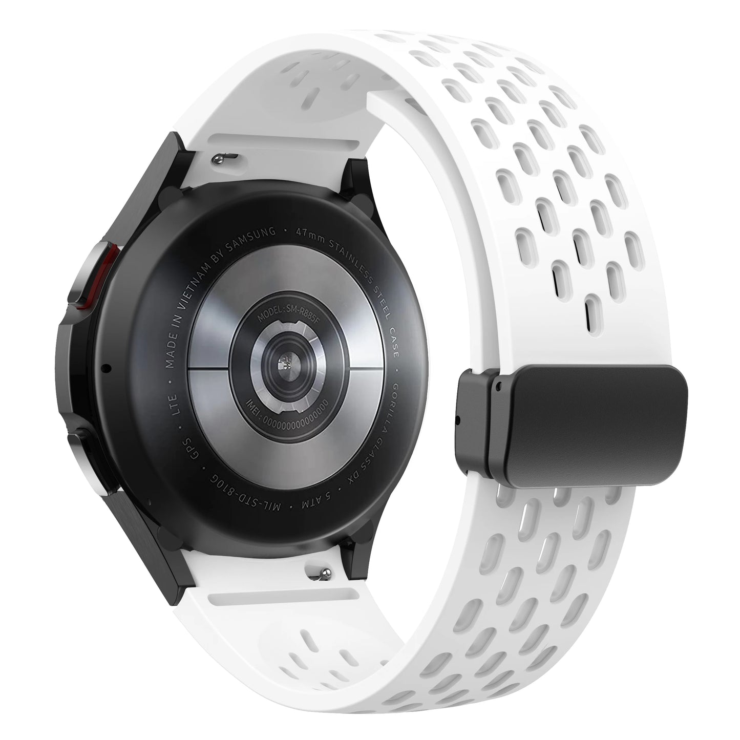 Bracelet en Silicone pour Samsung Galaxy Watch 7 6 5 4 40mm 44mm 5 Pro 45mm, bande à boucle magnétique 6 classique 43mm 47mm, sans espaces