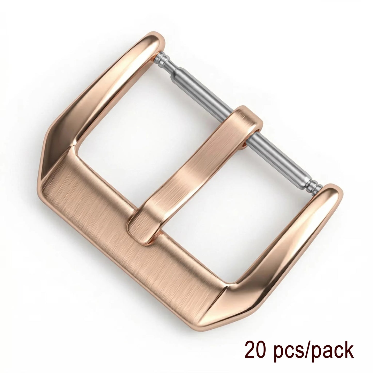 Stainless Steel Watch Band Buckle, 20 Pcs Brushed Middle Clasp, Silver Gold Black Watch Accessories 16 18 20 22mm Wholesale