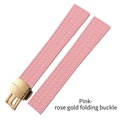 Cinturino per orologio in gomma fluorurata FKM morbida di alta qualità, 19 mm, cinturino di ricambio per Patek Philippe Aquanaut Luce 5067 5068 5072 PP, orologio da donna