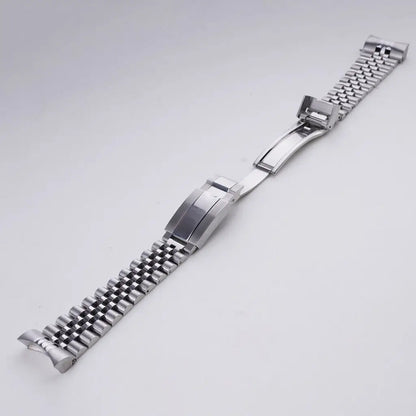 Cinturino per Black Bay 41/Black Bay 58, 20 mm 22 mm, bracciale di lusso in acciaio argentato con estremità ricurve, chiusura Oyster