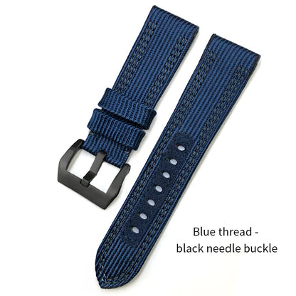 Cinturino per orologio in nylon per Panerai PAM00985 SUBMERSIBLE LUMINOR, in tela, nero, blu, verde, alta qualità, 24 mm, 26 mm, nuovo