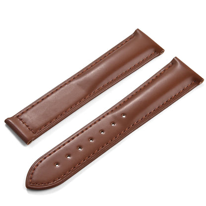 Cinturino in pelle bovina con fibbia pieghevole 19 20 21 22mm per Omega Seamaster, cinturino universale da uomo di alta qualità a sgancio rapido