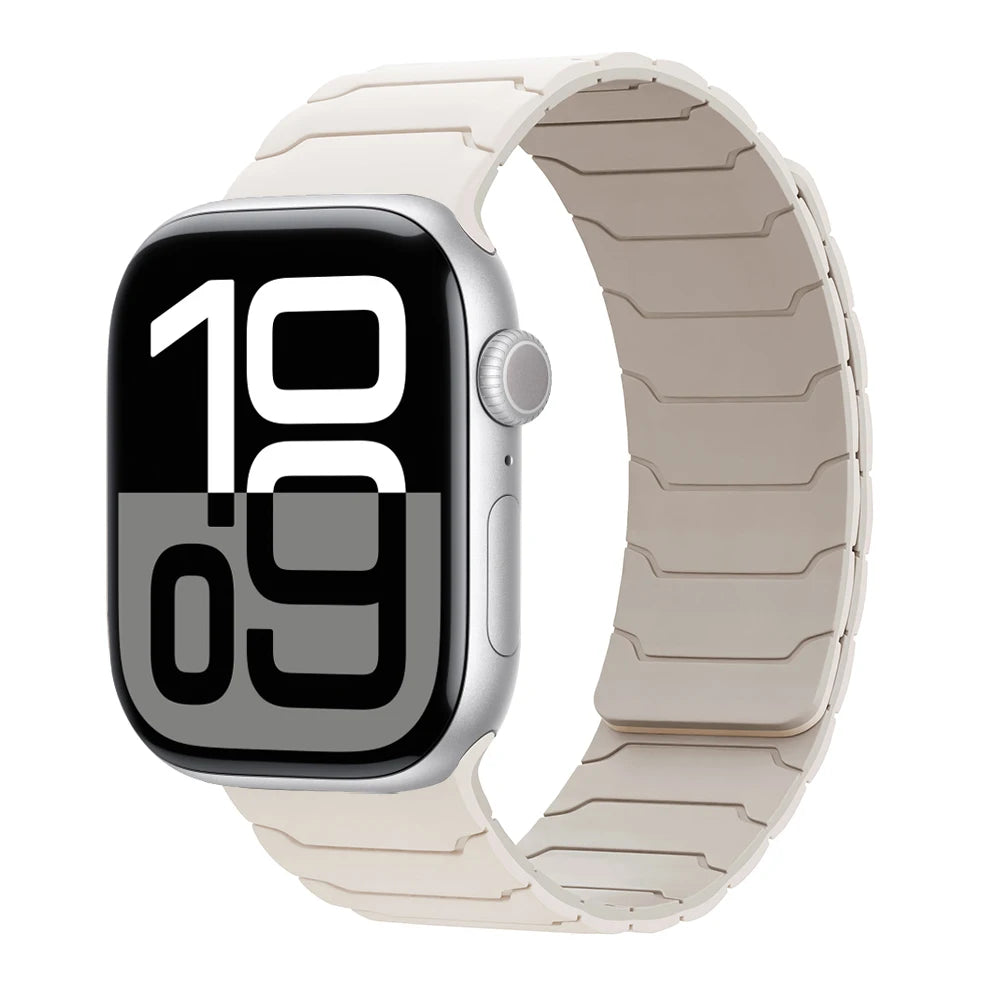 Magnetisches Armband für Apple Watch, 46 mm 44 mm 45 mm 40 mm 42 mm 41 mm, aus Silikon, Correa, Armband für IWatch Serie 11 10 SE 9 8 7 6 5 4 3