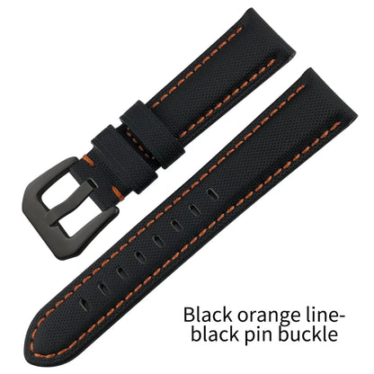 Cinturino per orologio in tela di nylon da uomo, 20mm, 21mm, 22mm, 23mm, 24mm, 25mm, 26mm, per Panerai Seiko Breitling Citizen, cinturino universale in pelle