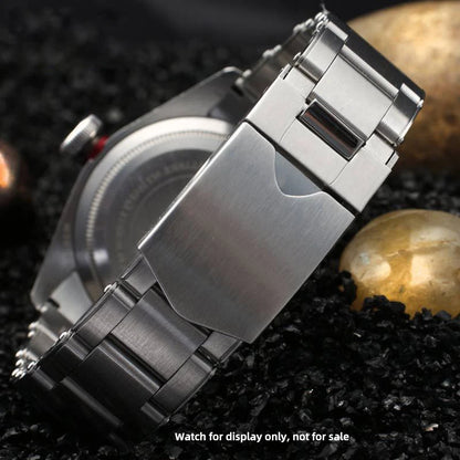 Cinturino per orologio in metallo per Tudor Black Bay 1958, fiorellino rosso, fiorellino nero, 79200R, cinturino in acciaio inossidabile curvo, 22mm