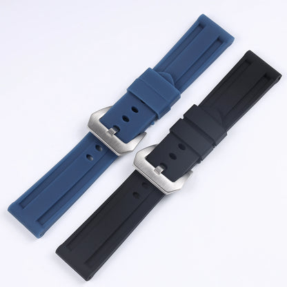 Bracelet de montre universel en silicone 20-26 mm noir jaune bleu vert rouge en caoutchouc pour Panerai Seiko Casio Huawei Samsung