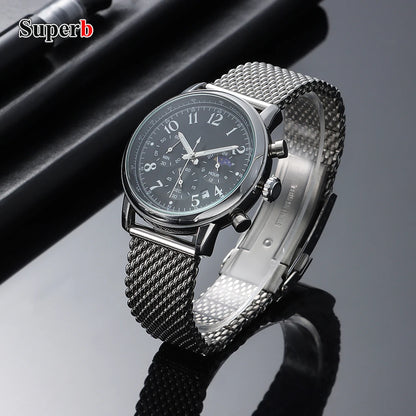 Bracelet de montre en acier inoxydable tissé milanais de haute qualité, 22mm, adapté à Breitling Superocean, argent, hommes et femmes, Bracelets en métal massif
