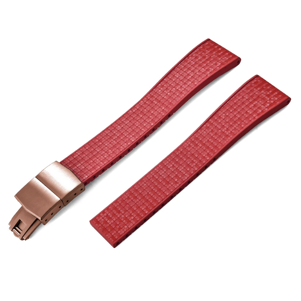 STAPELP 20mm a 22mm tutte le misure mosaico CTS FKM cinturini in caucciù per orologi Rolex Cartier IWC Omega Tuber cinturino con sgancio rapido