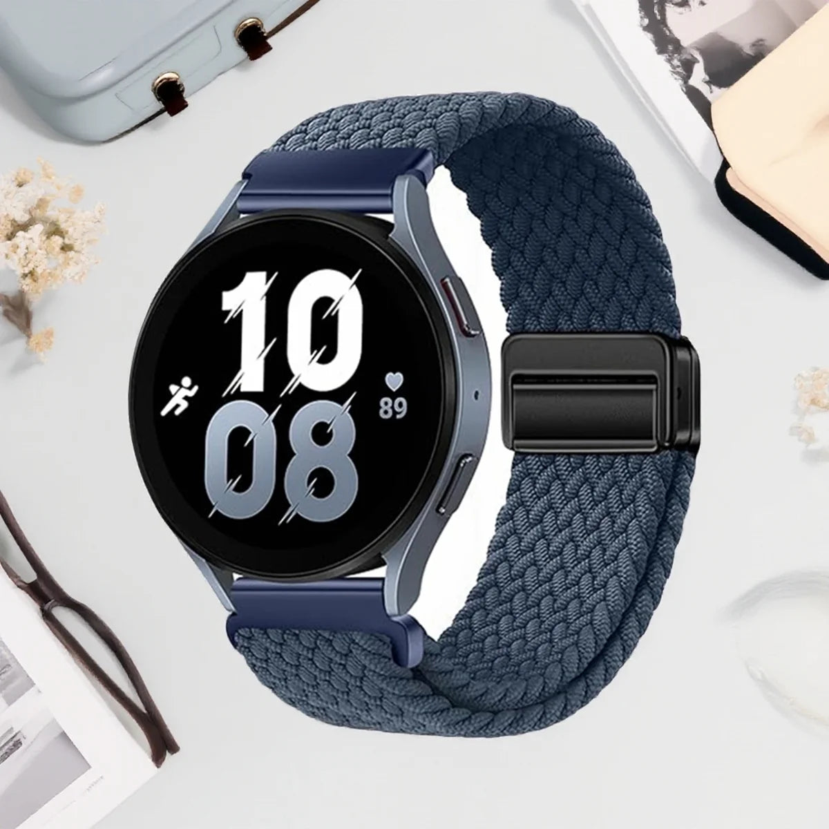 Cinturino elastico intrecciato da 18/20/22mm per Huawei Watch GT6 5 4 3, bracciale magnetico da donna e uomo per Garmin/Samsung