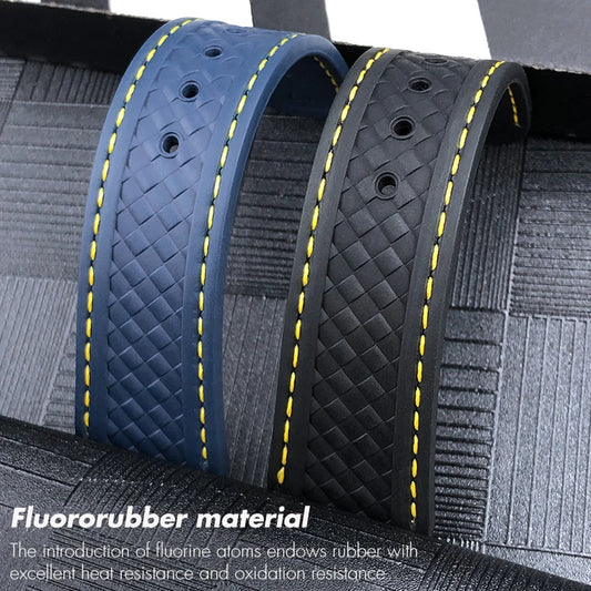 Bracelet de Montre FKM en Acier et Caoutchouc pour Omega Seam84Aqua Terra, Récepteur Ultra observateur, 150m, 19mm, 20mm, 21mm, Fluorubber