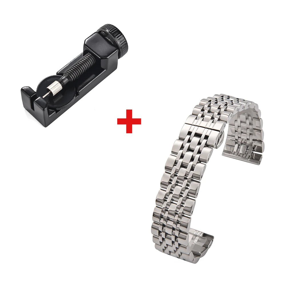 Cinturino per orologio ultra sottile in acciaio inossidabile, 20mm 22mm, in metallo lucidato, leggero, per uomini e donne, cinturini di ricambio per orologio da polso