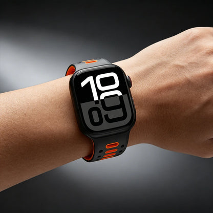 Cinturino sportivo in silicone traspirante per Apple Watch Ultra 2 3, bracciale iWatch da uomo, 49 mm, serie 11 10 46 mm/9 8 7 SE 6 5 44 mm/45 mm