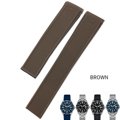 Bracelet de montre en caoutchouc et Silicone, 20mm 22mm, adapté à Tag Heuer CARRERA AQUARACER 300 500 WAY201A WAY211C, accessoires de montre de plongée