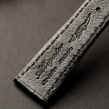 Handmade high-end crocodile leather strap, genuine leather 18 19 20 21 22MM, soft high-end watch strap, retro black strap