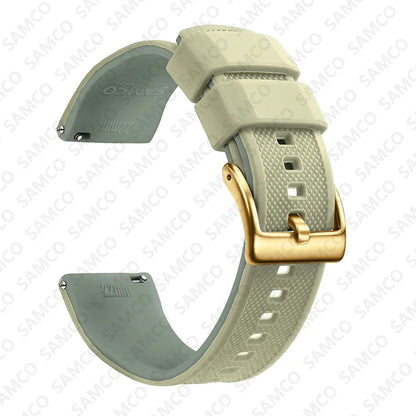 Bracelet de montre en Silicone de qualité supérieure, 18mm 20mm 22mm, à dégagement rapide, en caoutchouc, de remplacement