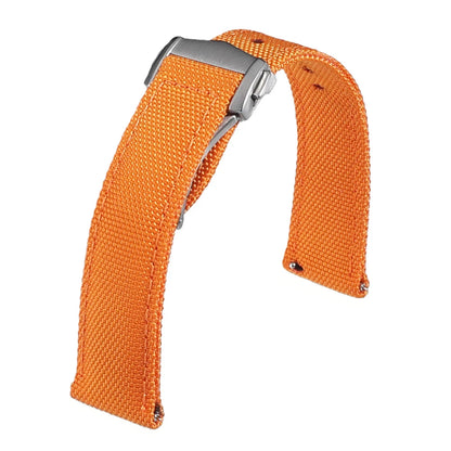 Cinturino per orologio in tessuto a vela deployante 20mm 22mm Cinturino per orologio in Nylon impermeabile a doppia faccia a sgancio rapido con fibbia pieghevole per Omega