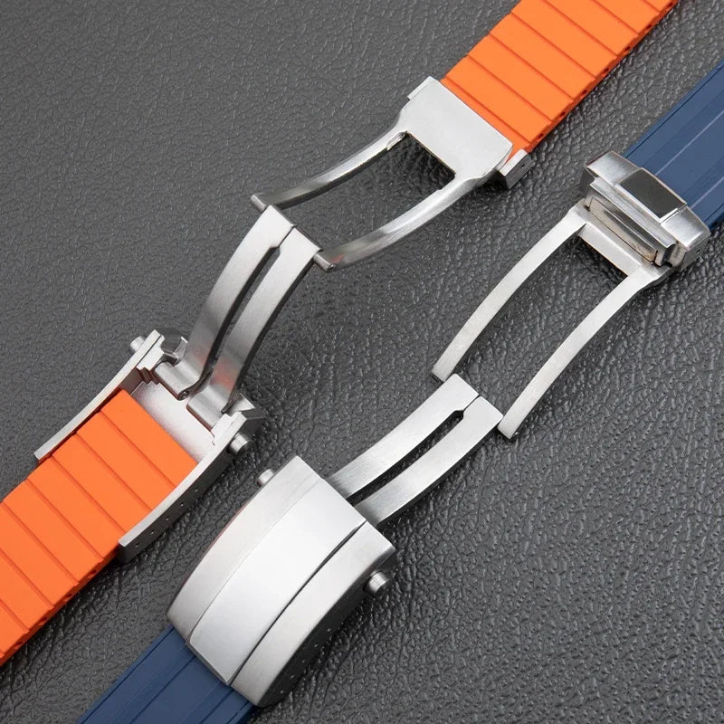FKM Fluoro Rubber Watch Strap GTS Adjustable Soft Quick Release 18/19/20/21/22mm for Breitling/Omega, Diving Strap