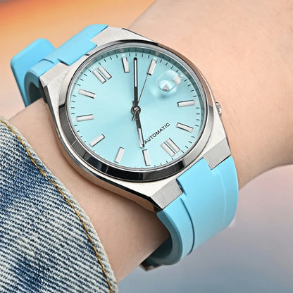 FKM-Cinturino per orologio in gomma fluorurata da uomo e donna, estremità convessa speciale, a sgancio rapido, Citizen NJ0150, NJ0151, NJ0158, 9 mm