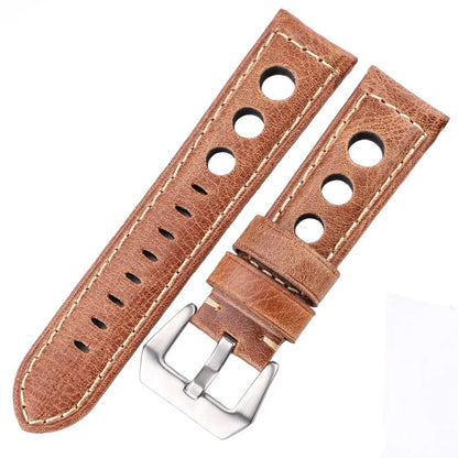 Bracelet de montre en cuir de vache, Vintage, en cuir véritable, 20mm 22mm 24mm, pour femmes et hommes, mode, ceinture avec boucle ardillon