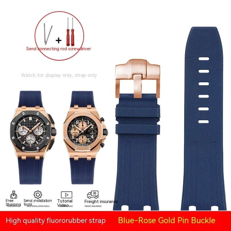 Cinturino per orologio da uomo in gomma, Audemars P Royal Oak Offshore, 42mm, 28mm, 15703, 15710, 26470, 28mm, con attrezzi