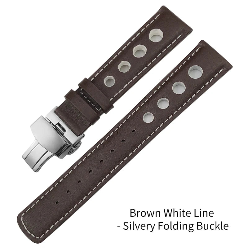 Bracelet de montre en cuir véritable pour hommes, 20mm, boucle papillon, pour Tissot T91 Racing Sports 1853 PRS516 T044